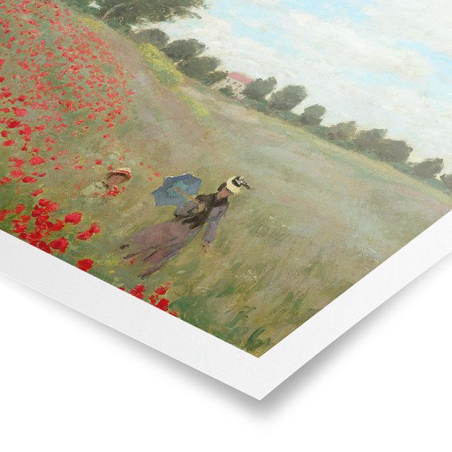 Poppy print Claude Monet - Poppy Field Near Argenteuil