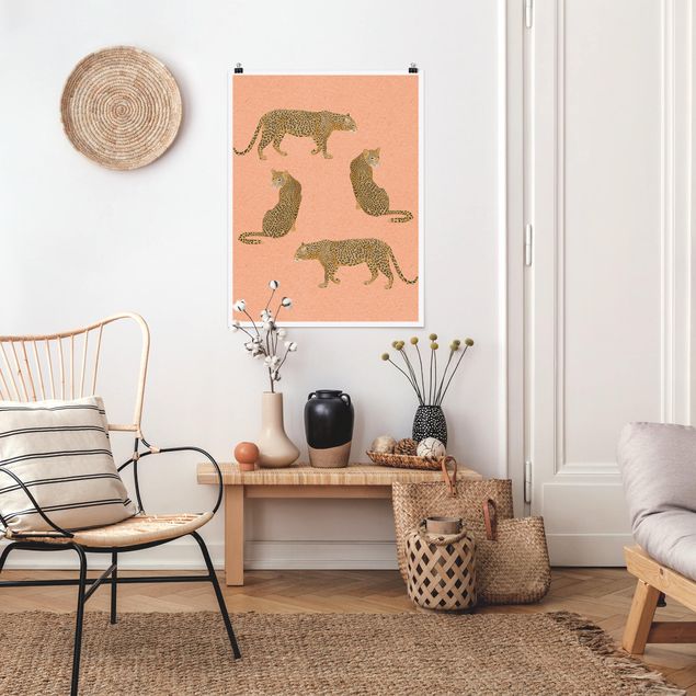 Kitchen Illustration Leopard Pink Painting