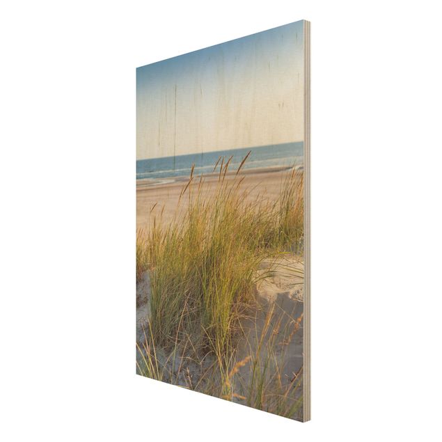 Wood prints beach Beach Dune At The Sea
