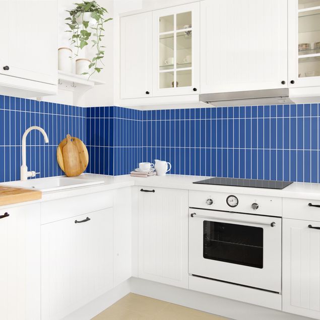 Kitchen splashback tiles Subway Tiles - Blue