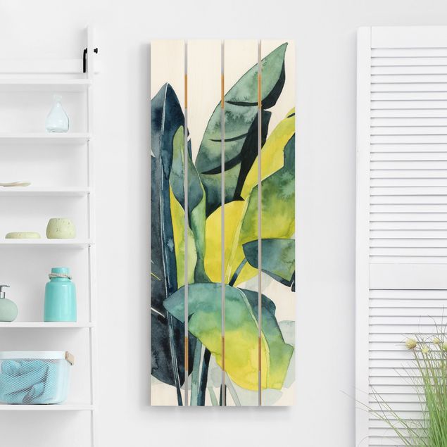 Wood prints flower Tropical Foliage - Banana