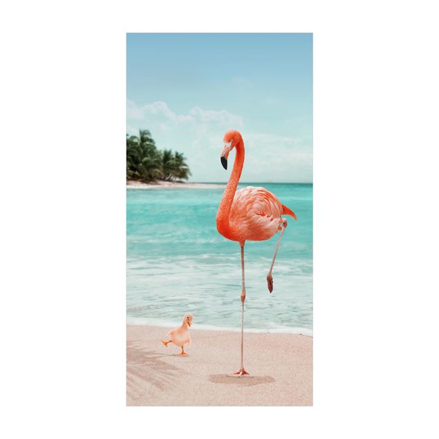 Modern rugs Beach With Flamingo