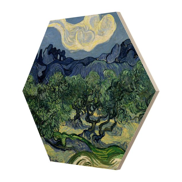 Wood prints landscape Vincent Van Gogh - Olive Trees