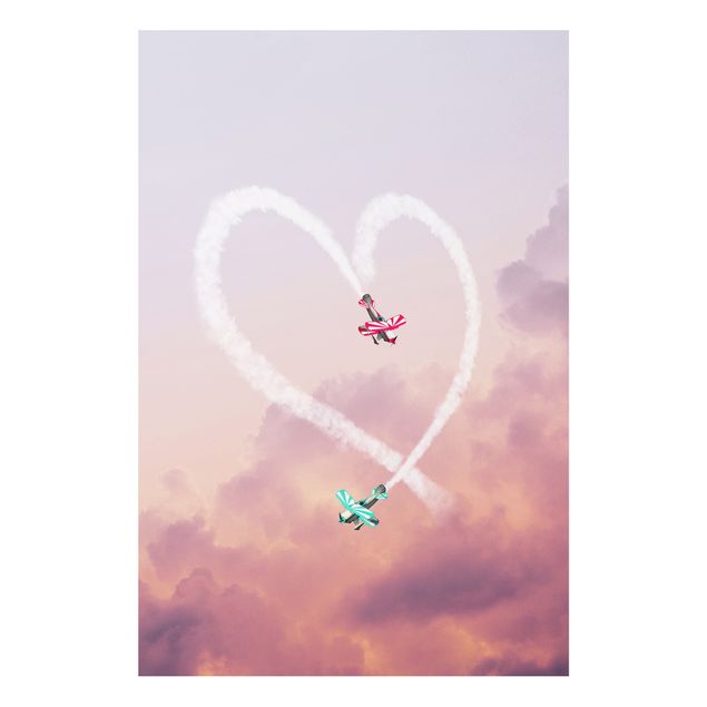 Canvas art Heart With Airplanes