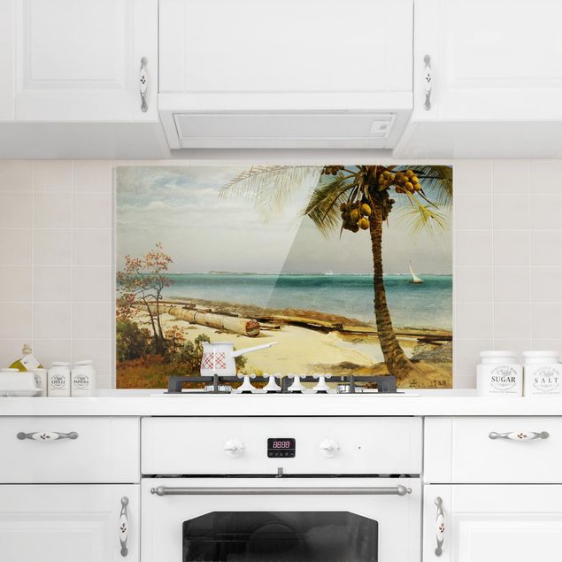 Art style romantic Albert Bierstadt - Coast In The Tropics
