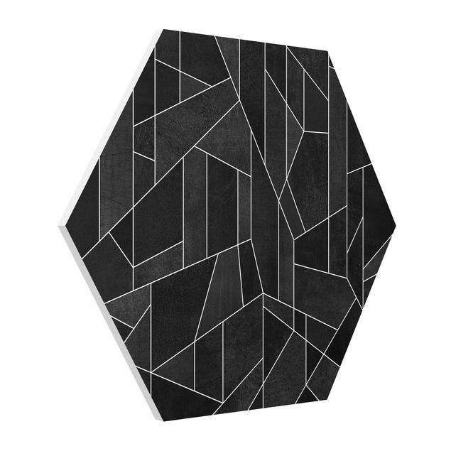 Contemporary art prints Black And White Geometric Watercolour