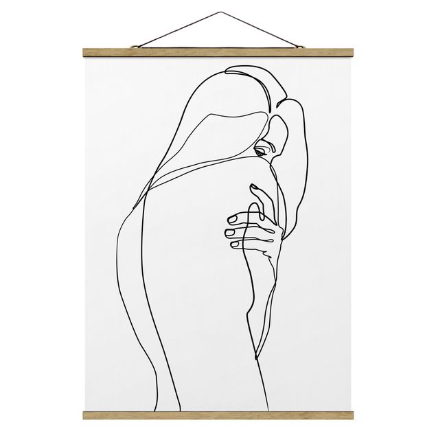 Abstract art prints Line Art Nude Shoulder Black And White