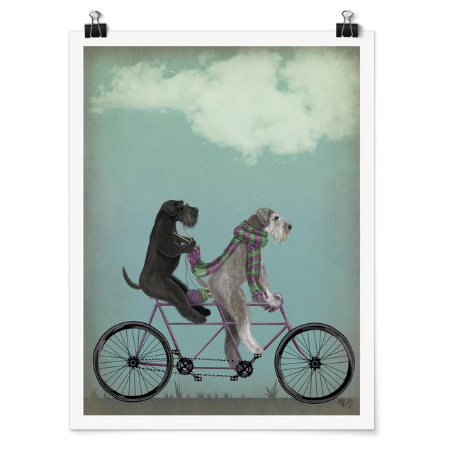 Vintage posters Cycling - Schnauzer Tandem