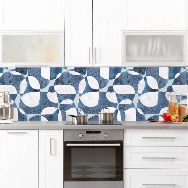 Kitchen splashbacks Living Stones Pattern In Blue