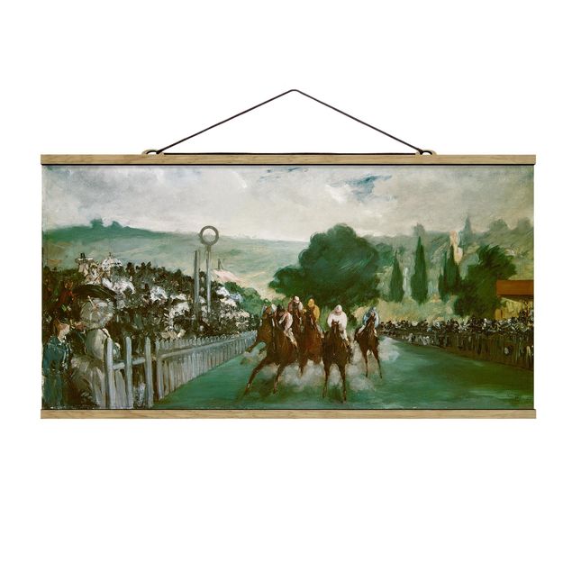 Horses wall art Edouard Manet - Races At Longchamp