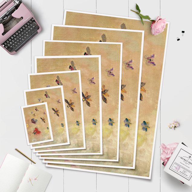 Prints Odilon Redon - Colourful Butterflies