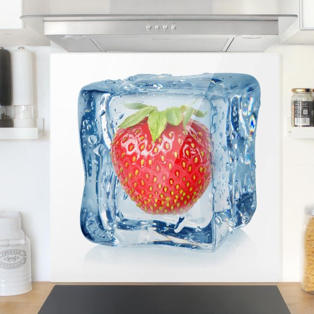 Kitchen Strawberry in ice cube