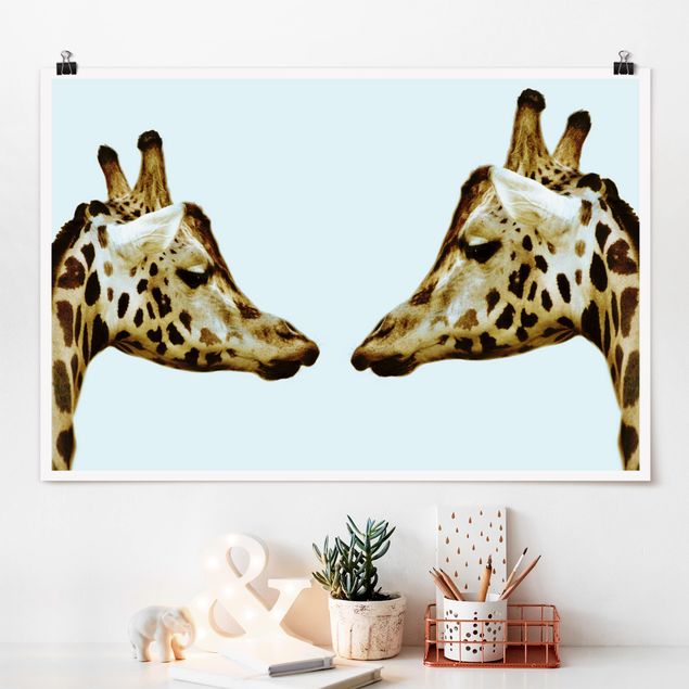 Kitchen Giraffes In Love