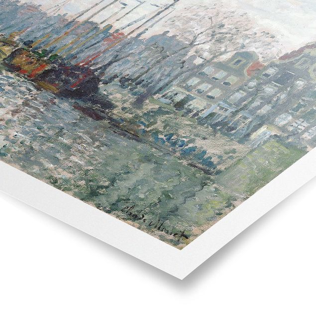 Posters art print Claude Monet - View Of The Prins Hendrikkade And The Kromme Waal In Amsterdam