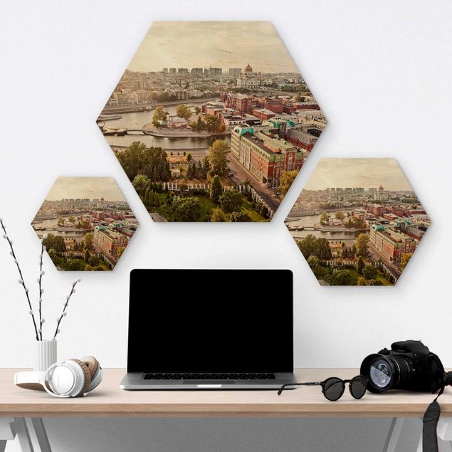 Wooden hexagon - City Of Moscow