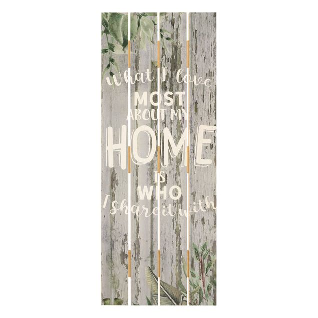 Prints Shabby Tropical - Home Is