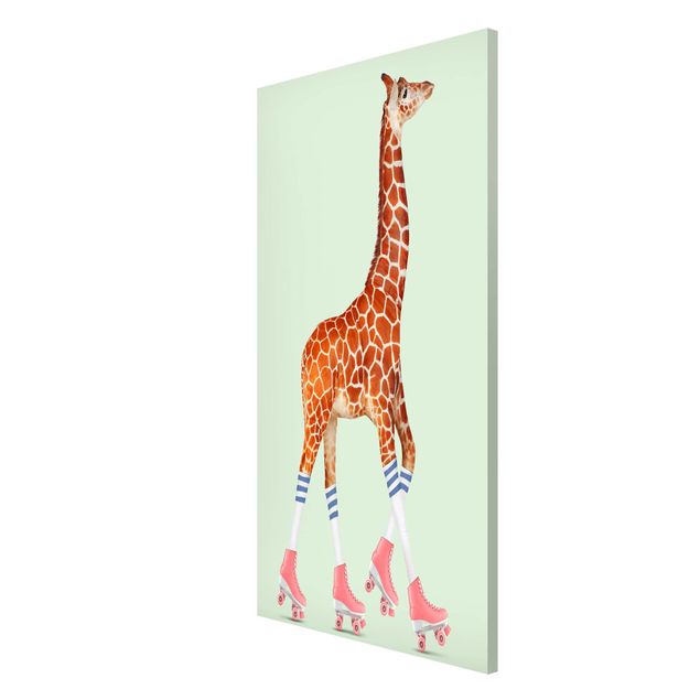 Giraffe print Giraffe With Roller Skates