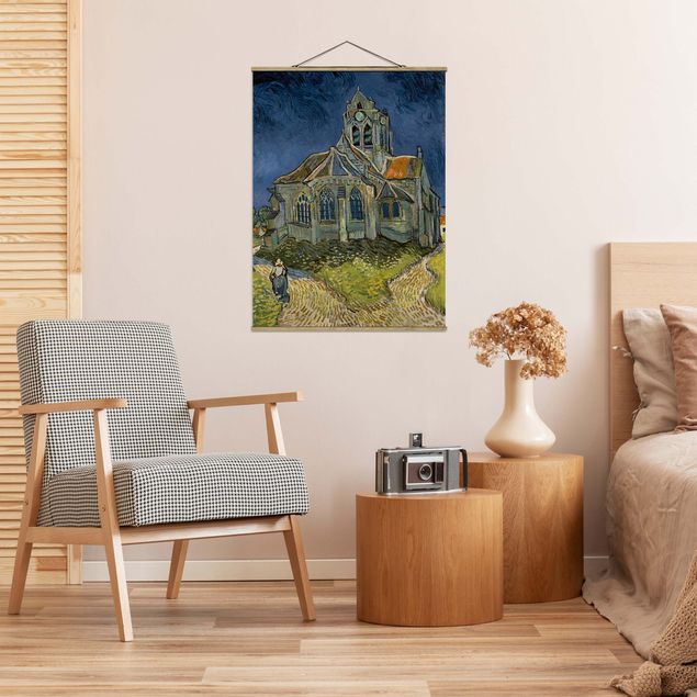 Pointillism art Vincent van Gogh - The Church at Auvers