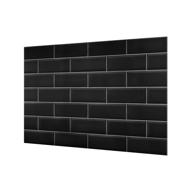 Glass splashback Ceramic Tiles Black