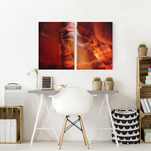 Landscape canvas prints Light Beam In Antelope Canyon