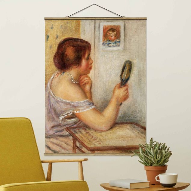 Kitchen Auguste Renoir - Gabrielle holding a Mirror or Marie Dupuis holding a Mirror with a Portrait of Coco