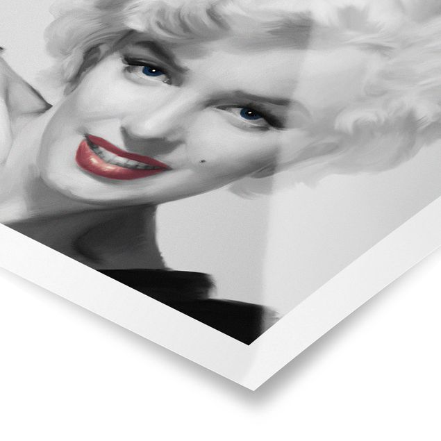 Black and white wall art Marilyn On Sofa