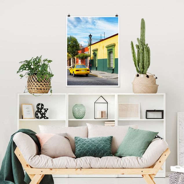 Modern art prints Colourful Mexican Street