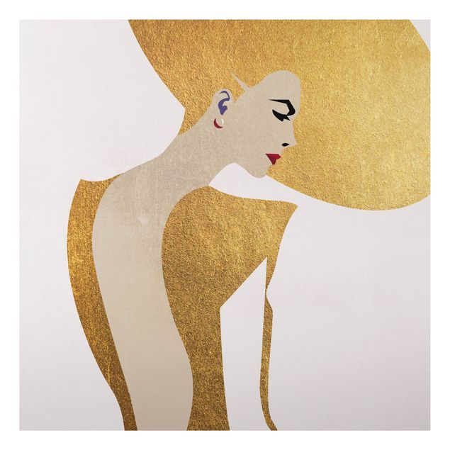 Art posters Lady With Hat Golden