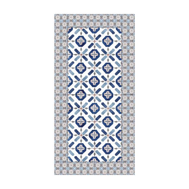 rug tile pattern Moroccan Tiles Flower Window With Tile Frame