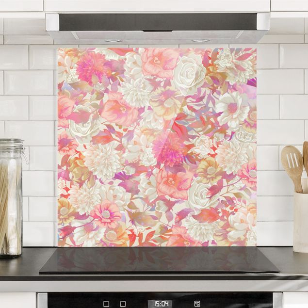 Kitchen Pink Blossom Dream With Roses