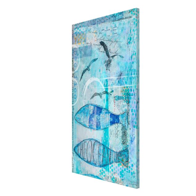 Magnet boards animals Colourful Collage - Blue Fish