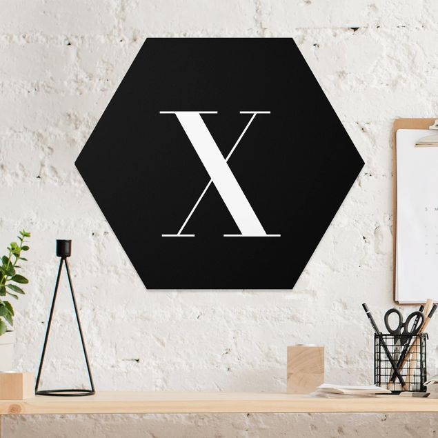 Quote wall art Letter Serif Black X