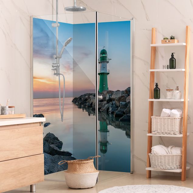 Shower wall cladding Sunset at the Lighthouse