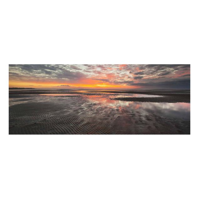 Sea prints Sunrise Over The Mudflat