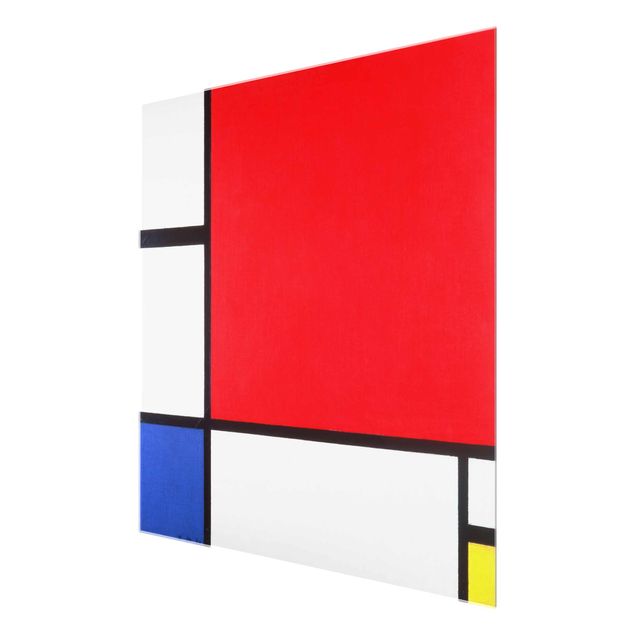 Yellow canvas wall art Piet Mondrian - Composition With Red Blue Yellow