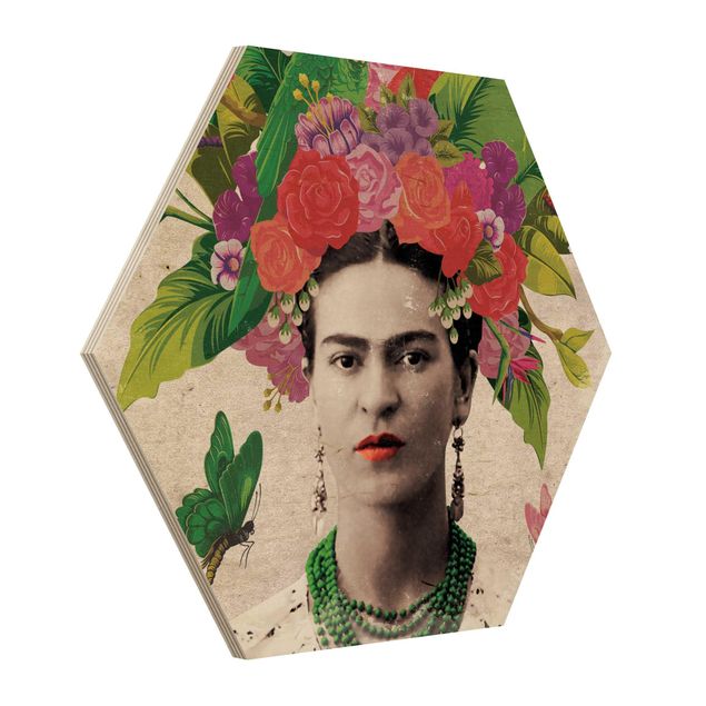 Prints Frida Kahlo - Flower Portrait
