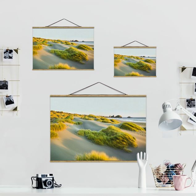 Floral canvas Dunes And Grasses At The Sea