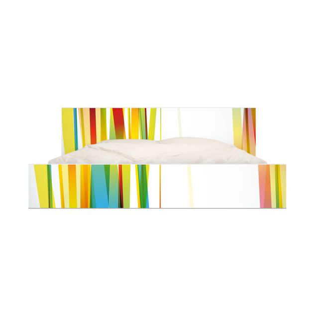 Self adhesive furniture covering Rainbow Stripes