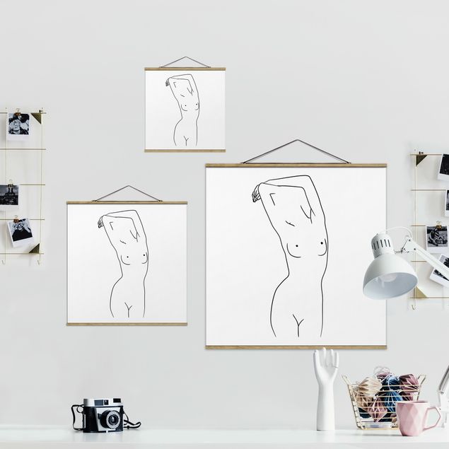 Black and white wall art Line Art Nude Black And White