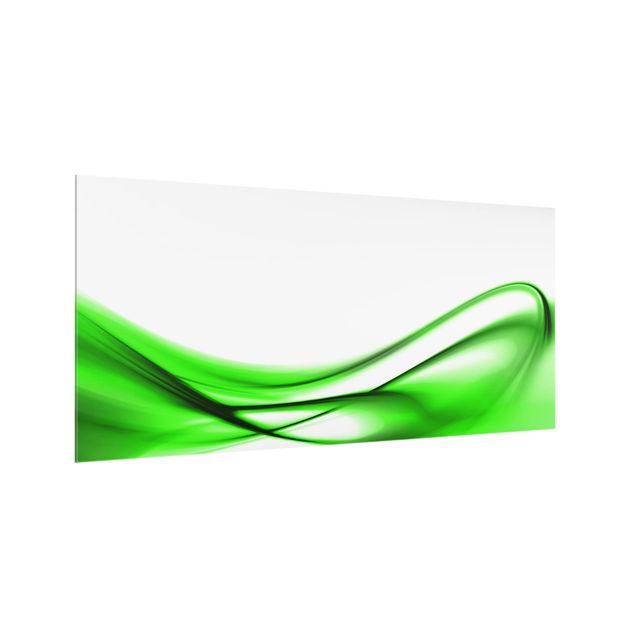 Glass splashback Green Touch