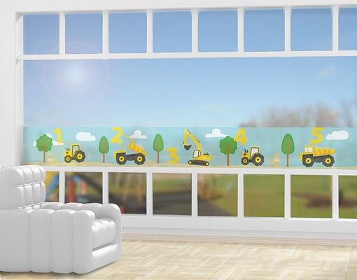 Nursery decoration Counting With Construction Vehicles
