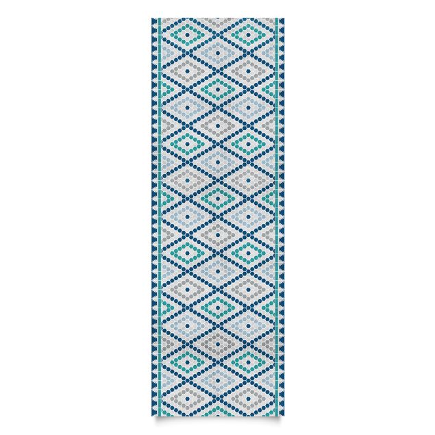 Adhesive films turquoise Moroccan Tile Pattern Turquoise Blue