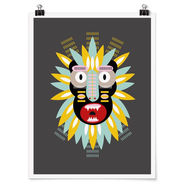 Art posters Collage Ethnic Mask - King Kong