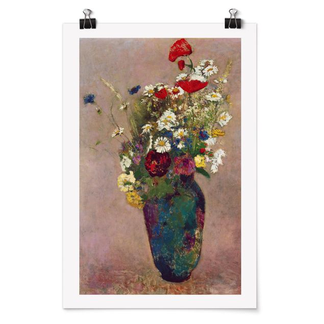 Art prints Odilon Redon - Flower Vase with Poppies