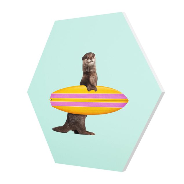 Forex prints Otter With Surfboard