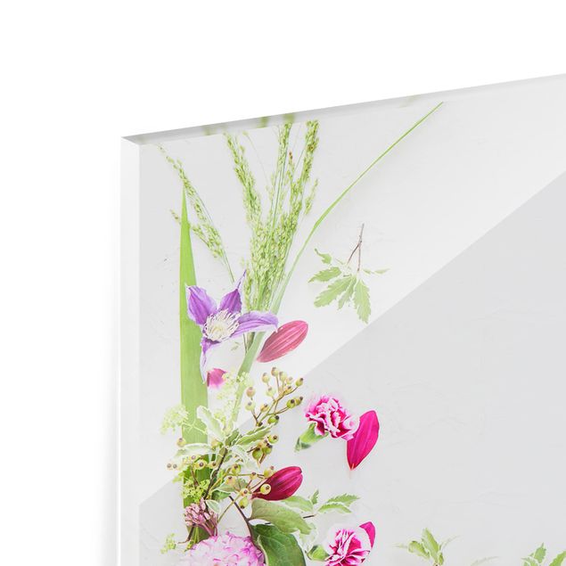 Glass Splashback - Flower Arrangement - Panoramic