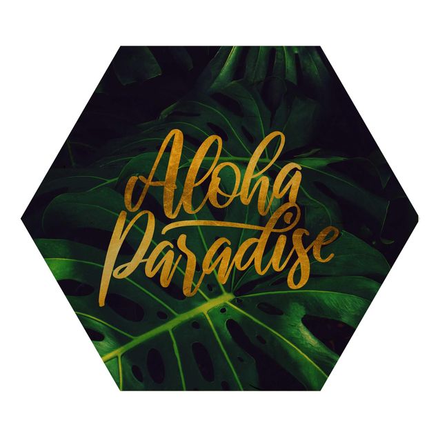 Prints on wood Jungle - Aloha Paradise
