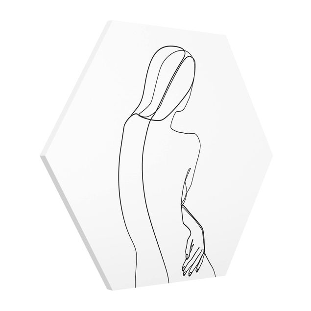 Contemporary art prints Line Art Back Woman Black And White