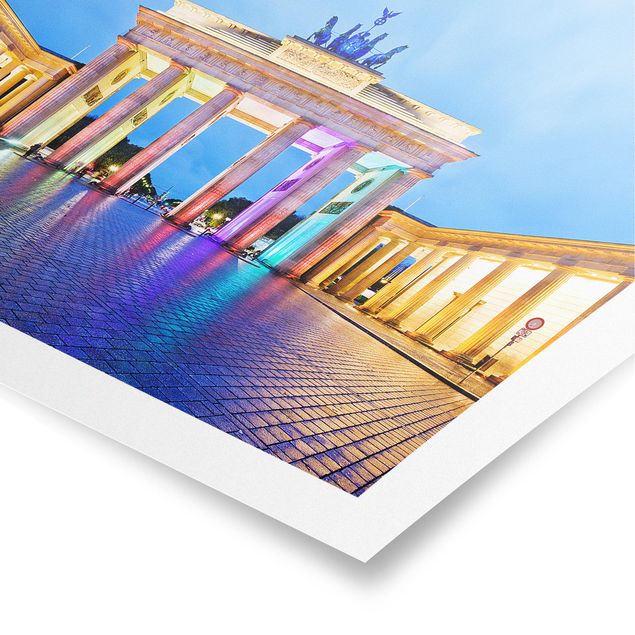 Architectural prints Illuminated Brandenburg Gate