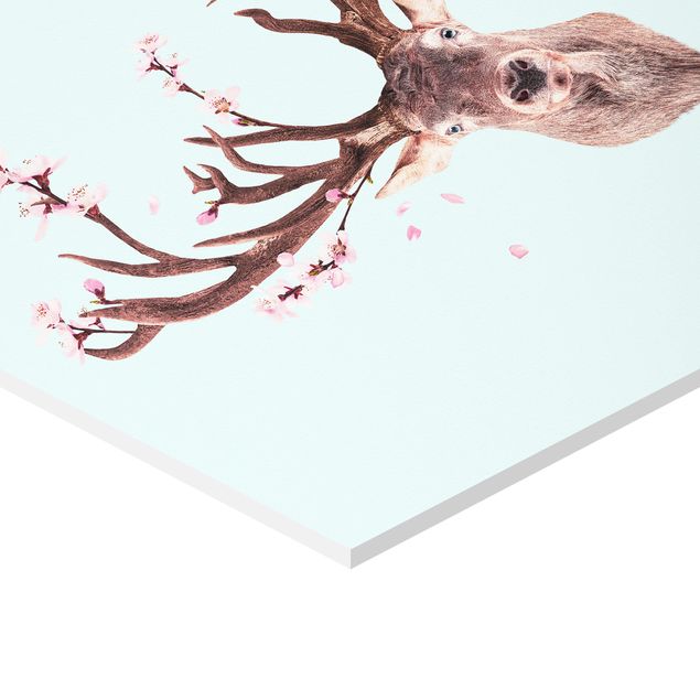 Jonas Loose Deer With Cherry Blossoms